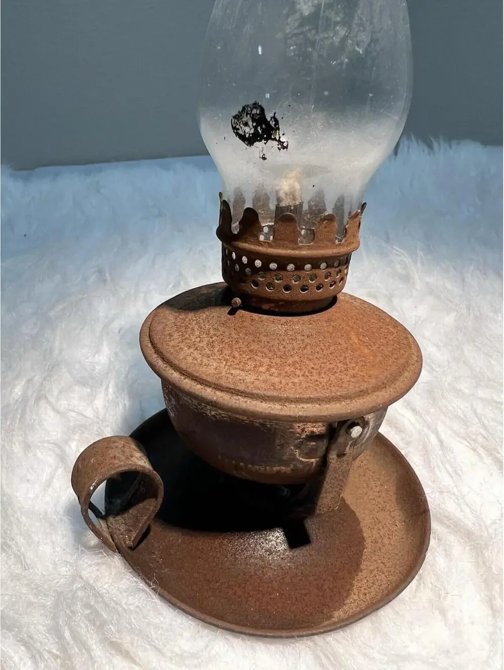 Vintage oil lamp Marbo Lite made in Hong Kong Original Glass
